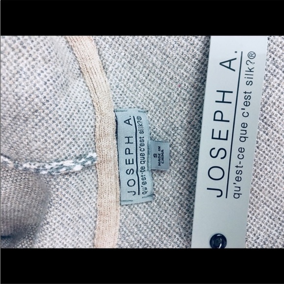 Joseph A Neutral Plaid Hoodie Long Sleeves Open Front Cardigan Size Small - Picture 9 of 10